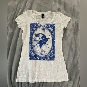 Obey Flying Bird Burn Out Deep V-Neck Tee